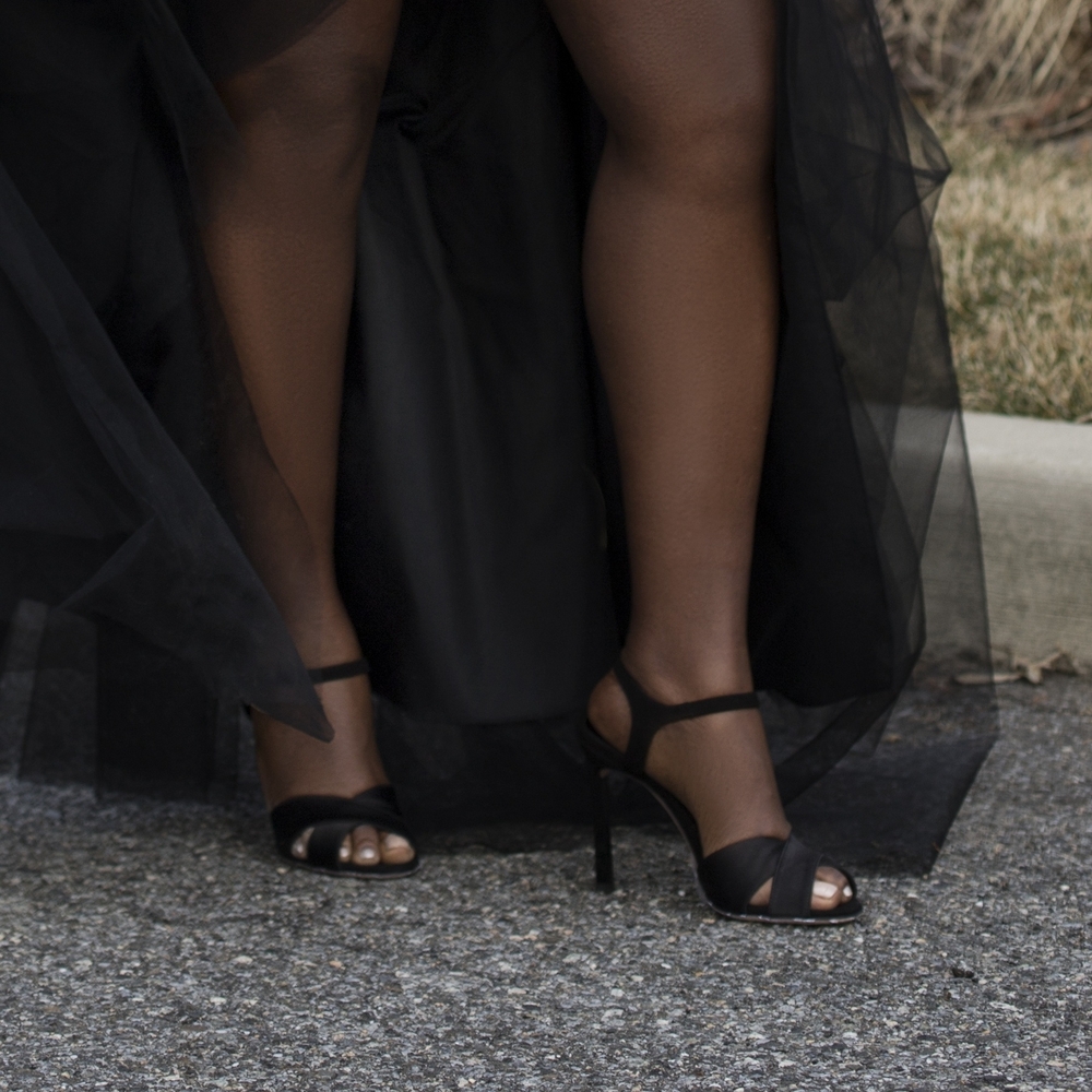 Italian Elegant Black Strappy Heels